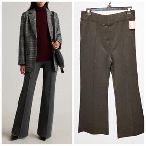 NWT Spanx Perfect Pant Charcoal Gray Women's 1X Knit Ponte Hi-Rise Flare 20252R